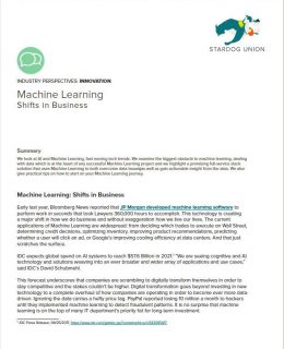 Machine Learning: Shifts in Business