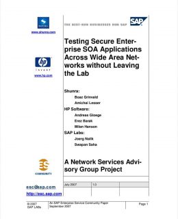 Testing Secure Enterprise SOA Applications Across Wide Area Networks without Leaving the Lab