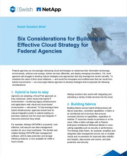 Six Considerations for Building an Effective Cloud Strategy for Federal Agencies