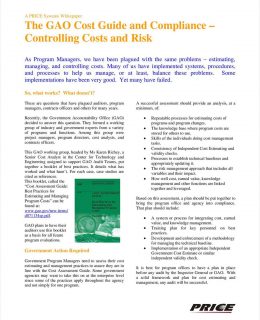 The GAO Cost Guide and Compliance – Controlling Costs and Risk