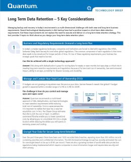 Long Term Data Retention: 5 Key Considerations