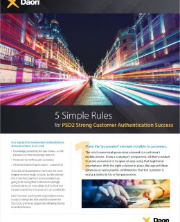 5 Simple Rules for PSD2 Strong Customer Authentication Success