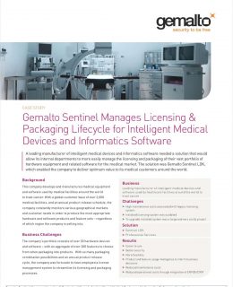 Sentinel Manages Licensing & Packaging Lifecycle for Intelligent Medical Devices and Informatics Software
