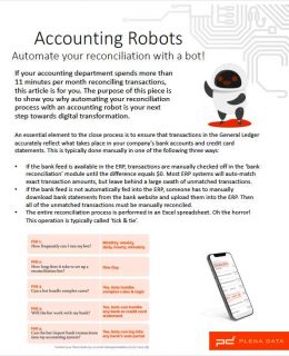 Reconciliation Robots - why use robots to automate accounting processes