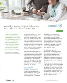 Wisepill Improves Medical Adherence with Help from Aeris Connectivity