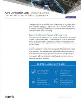 Aeris ConnectionLock: Restricting Device Communications to Select Destinations