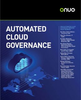 Automated Cloud Governance: The ONUG Collaborative