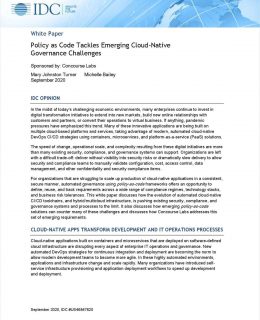 IDC Report: Policy as Code Tackles Emerging Cloud-Native  Governance Challenges