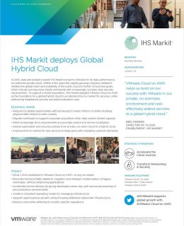 IHS Markit deploys Global Hybrid Cloud