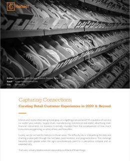 Capturing Connections. Curating Retail Customer Experiences in 2020 & Beyond.