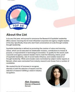 Research & Equitable Leadership List (2020)