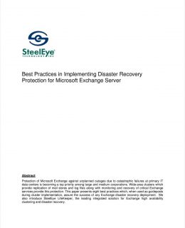 Best Practices: Implementing Disaster Recovery Protection for Microsoft Exchange Server
