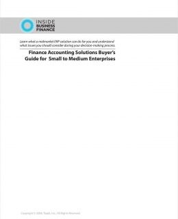 Finance Accounting Solutions Buyer's Guide for Small to Medium Enterprises