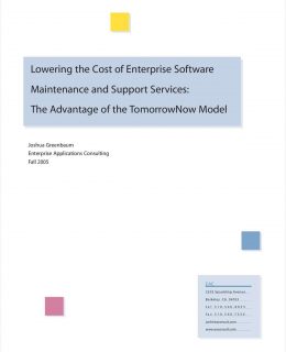 How to Lower Costs of Enterprise Software Maintenance and Support Services