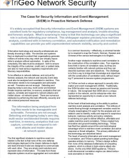 The Case for Security Information and Event Management (SIEM) in Proactive Network Defense