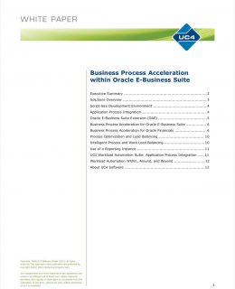 Oracle E-Business Suite: Business Process Acceleration