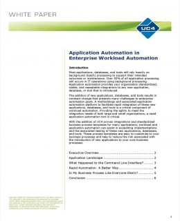Application Automation in Enterprise Workload Automation
