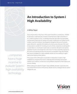 High Availability on IBM System i (AS/400) - An Introduction