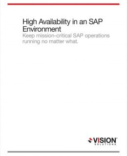 High Availability in an SAP Environment Keep Mission-Critical SAP Operations Running no Matter What