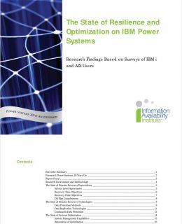 The State of Resilience & Optimization on IBM Power Systems (System i and System p)