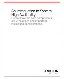 An Introduction to IBM System i (iSeries) High Availability Solutions