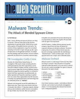 Web Security Report: The Attack of Blended Spyware Crime