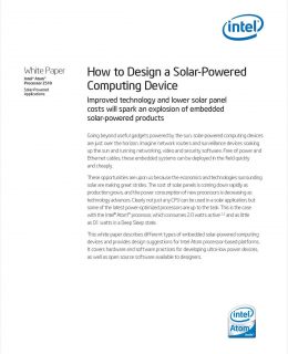 How to Design a Solar-Powered Computing Device