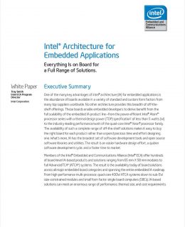 Why Intel® Architecture is Right for your Embedded Application