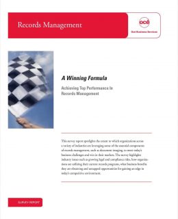 A Winning Formula: Achieving Top Performance In Records Management