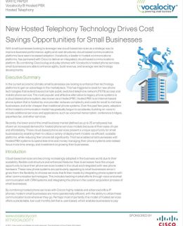 Cisco and Vocalocity Deliver Cost Savings Opportunities for Small Businesses