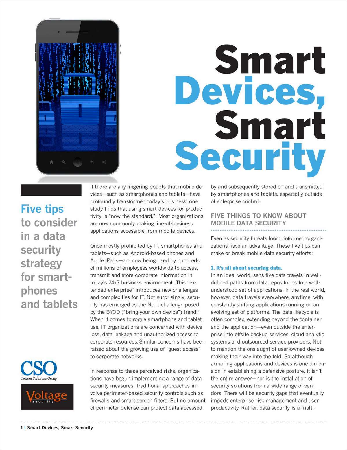 For Data Security Professionals  - Smart Devices, Smart Security