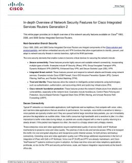 Network Security Features for Cisco Integrated Services Routers