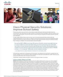 Cisco Physical Security Solutions: Improve School Safety