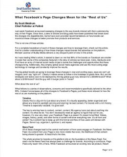 What Facebook's Page Changes Mean for the 'Rest of Us'