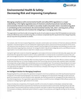 Environmental Health & Safety: Decreasing Risk and Improving Compliance