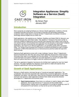 Integration Appliances: Simplify Software as a Service (SaaS)Integration