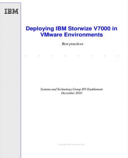 Deploying IBM® Storwize® V7000 in VMware Environments