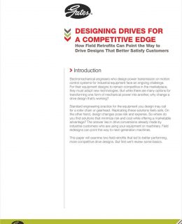 Designing Drives for a Competitive Edge