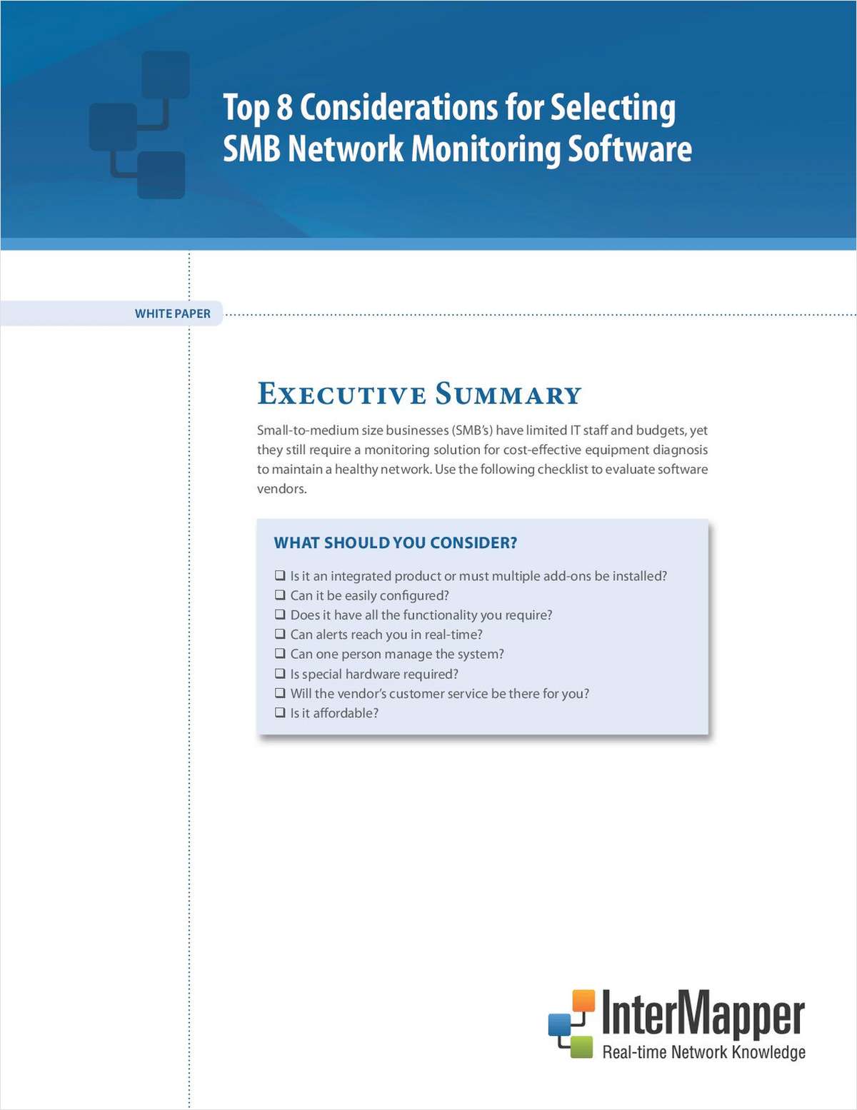 Top 8 Considerations for Selecting SMB Network Monitoring Software