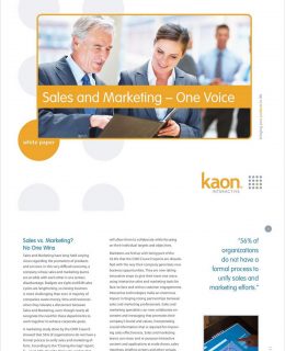 Sales & Marketing - One Voice