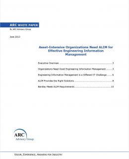 Asset-Intensive Organizations Need ALIM (Asset Lifecycle Information Management) for Effective Engineering Information Management