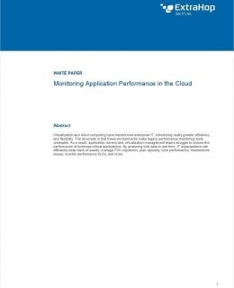 Monitor Application Performance in Virtualized and Cloud Environments