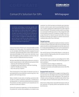 Comarch's Solution for ISPs