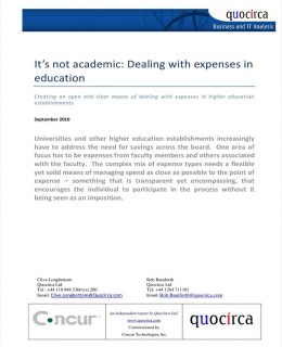 It's Not Academic - Dealing with Expense Management in Higher Education