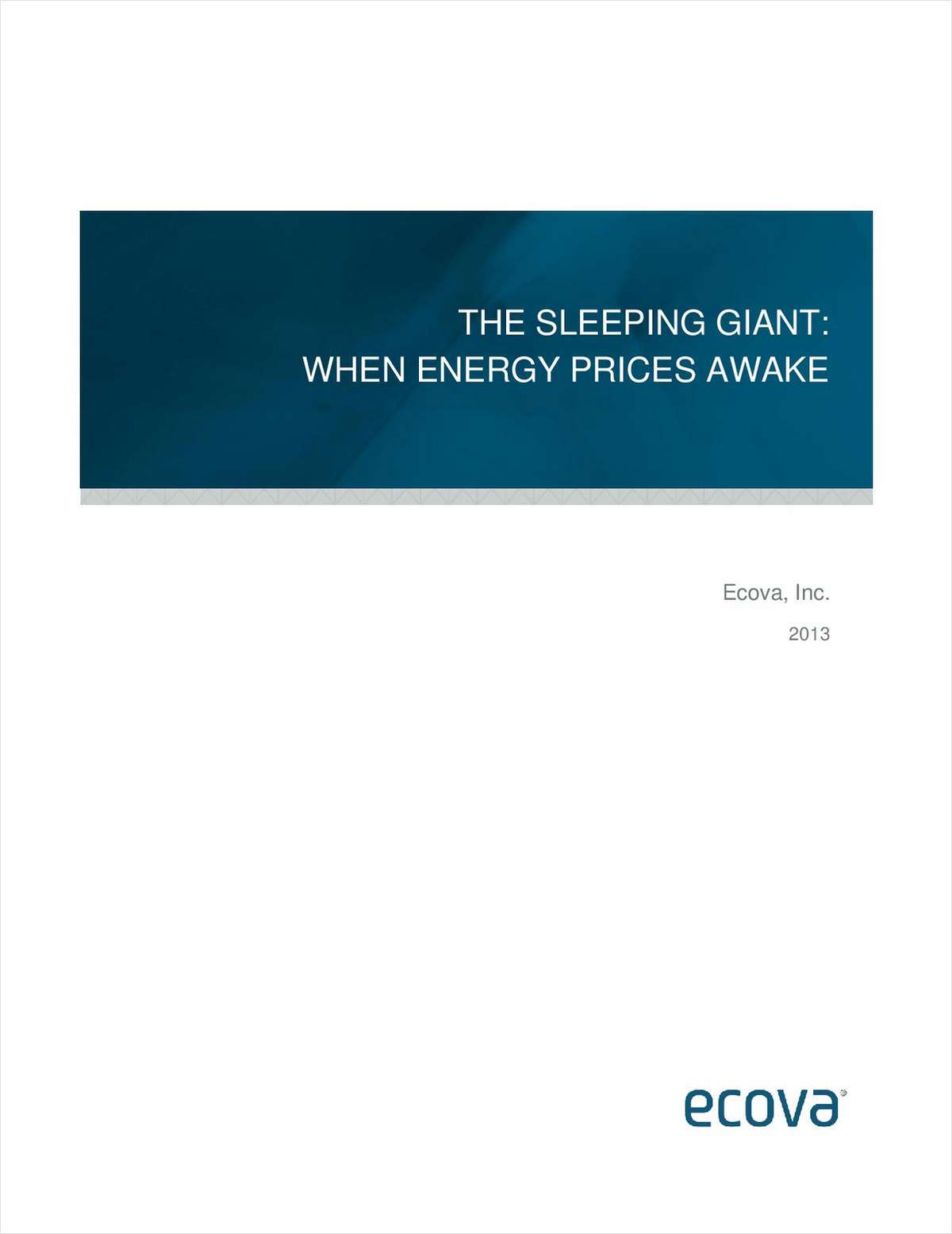 The Sleeping Giant – When Energy Prices Awake