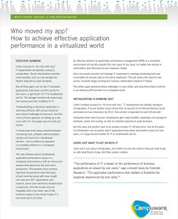 Who Moved My App? How to Achieve Effective Application Performance in a Virtualized World