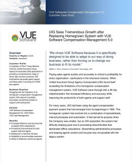 UIG Sees Tremendous Growth after Replacing Homegrown System with VUE Software Compensation Management 5.0