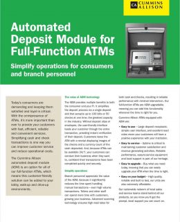 Automated Deposit Module for Full-Function ATMs