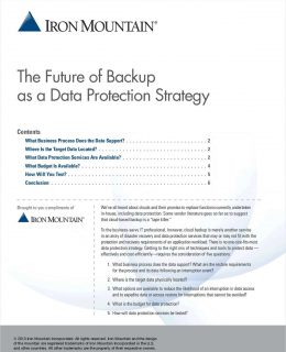 The Future of Backup as a Data Protection Strategy