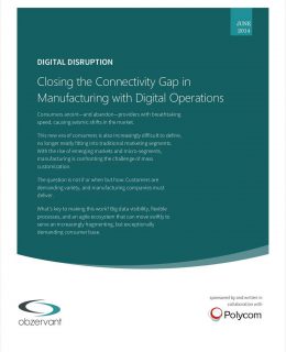 Digital Disruption: Closing the Connectivity Gap in Manufacturing with Digital Operations